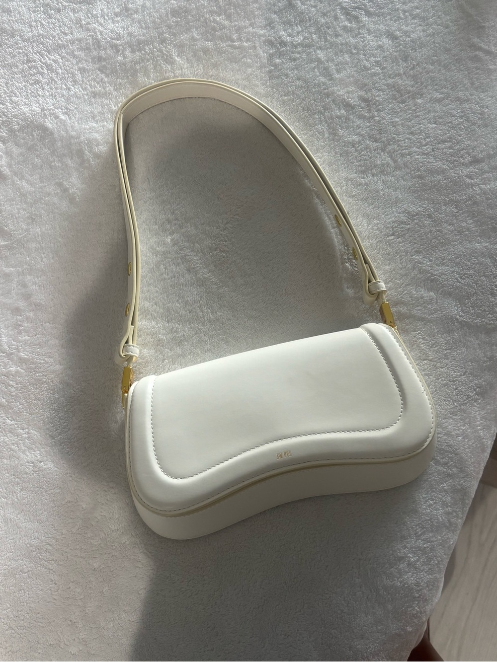 White JW PEI Saddle Shoulder Bag